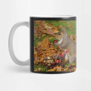 squirrel with shopping cart Mug